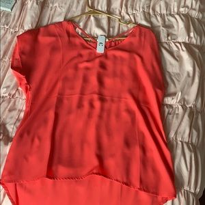 Dress shirt in coral